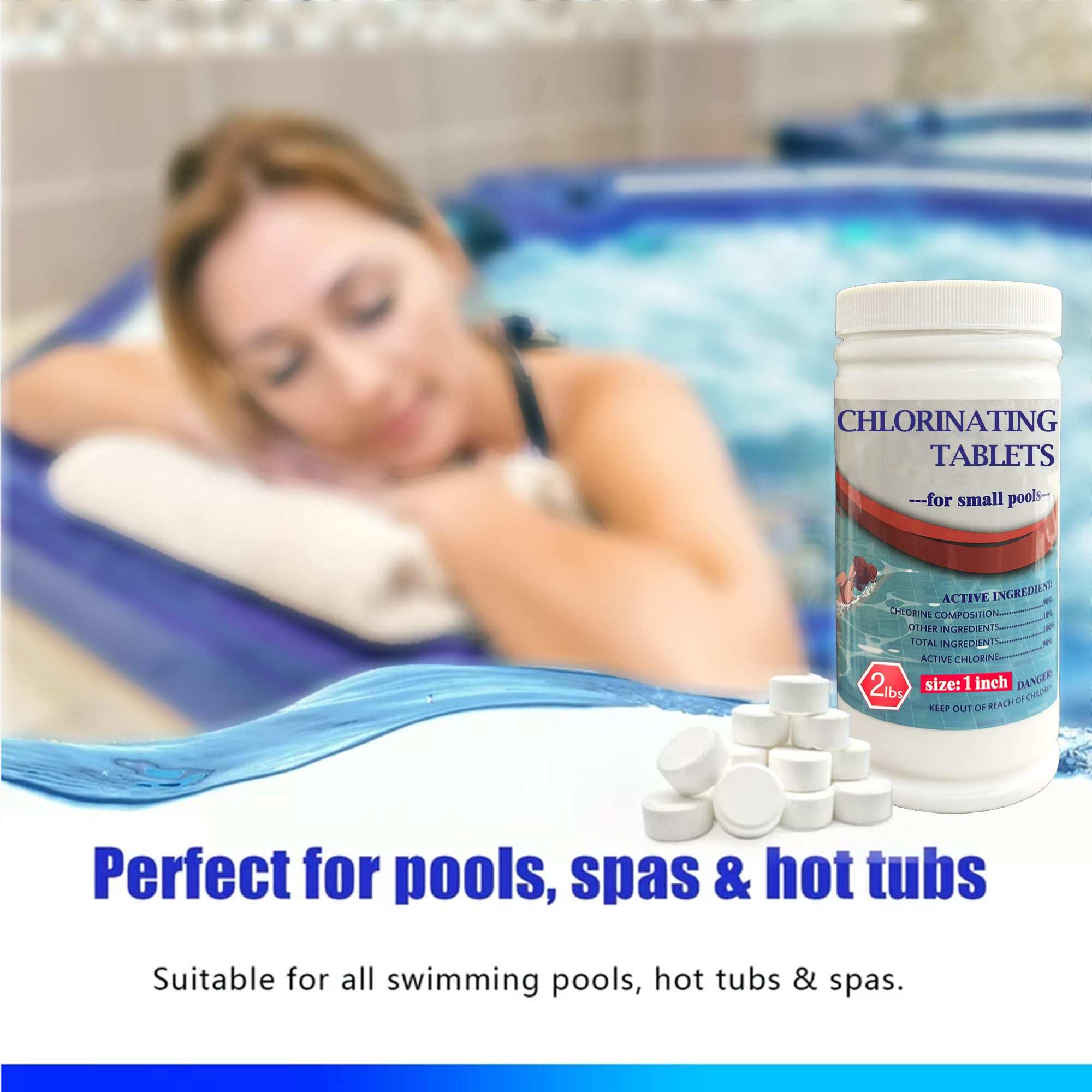 Chlorine Ttablets for Pool Spas Hottubs