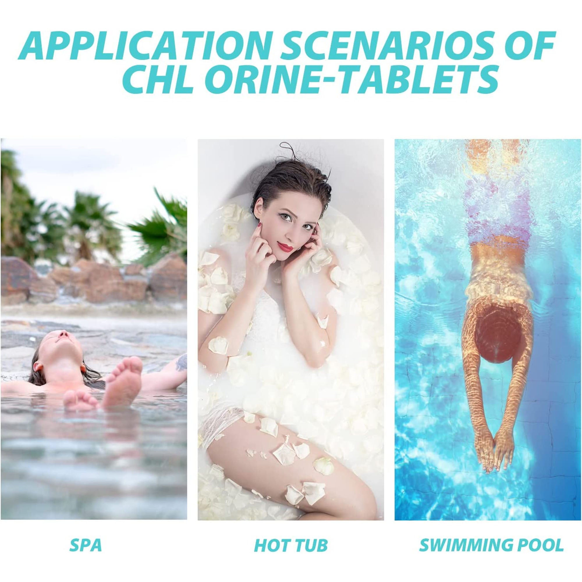 Chlorine Tabs for Spa Hottub Pool